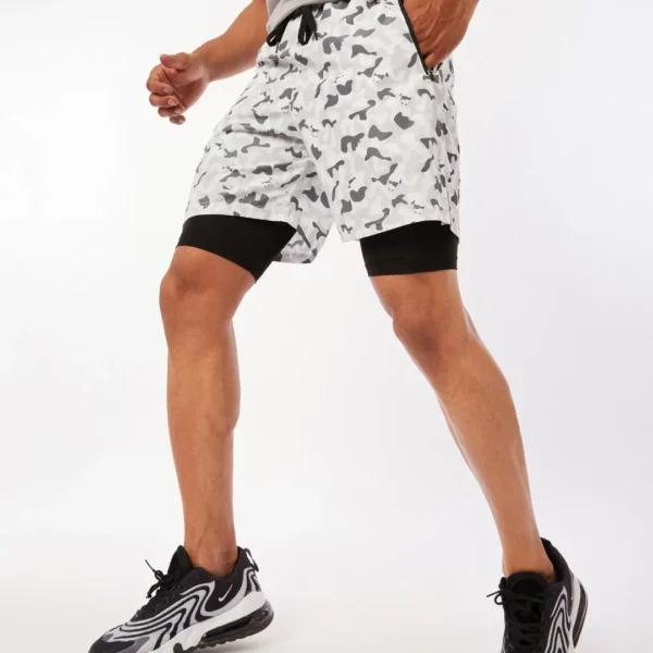 Printed Shorts with Compression Tights