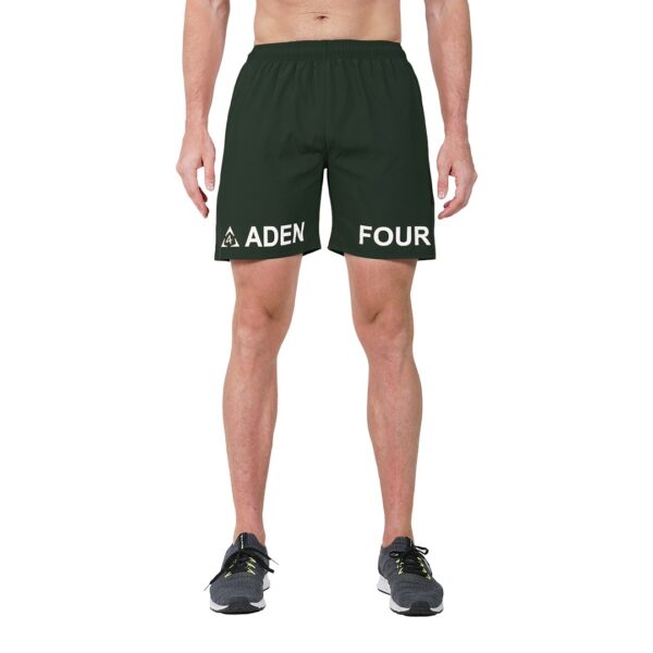 ADEN FOUR Big Logo Green Shorts