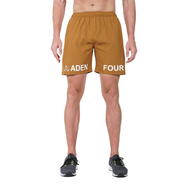 ADEN FOUR Big Logo Mustard Shorts