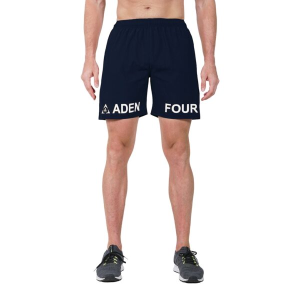 ADEN FOUR Big Logo Navy Blue Shorts