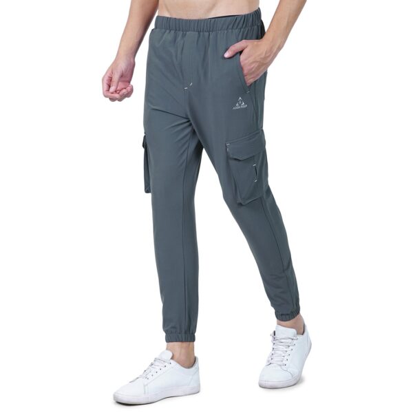 NS Terry 6 Pocket Grey Cargo Joggers - Image 3